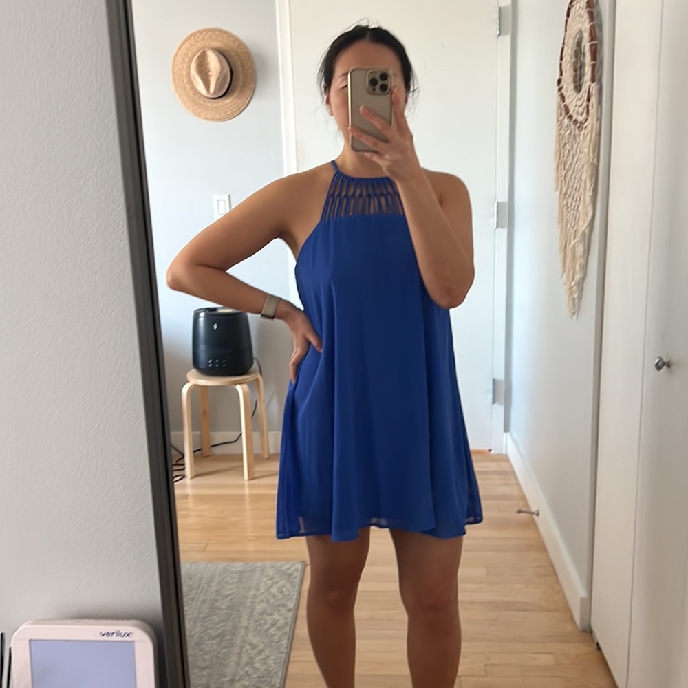 Medium blue cocktail party dress - Lulu's